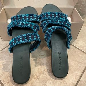 Rothy’s Teal triple band sandal